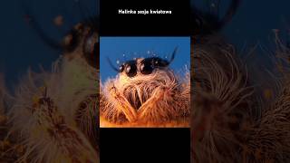 Halinka z kwiatka na kwiatek đź skakun jumpingspider pajak spider arachnophobia [upl. by Ettennaj633]