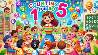 Counting Fun 1 to 50ToonPoemMagic4Kids  Nursery Rhymes amp Kids Songs [upl. by Aihsal608]