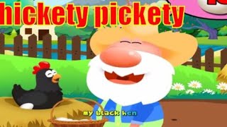 English Rhymes Hickety Pickety My Black Hen Nursery Rhymes for childrens  Kids Rhymes [upl. by Sliwa]