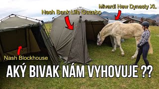 Bivak na ryby 2024 🤔 Súťaž  Nash Gazebo vs Blockhouse vs Mivardi New Dynasty XL bivvy [upl. by Gravante]