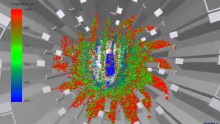 Aggregate Drum Dryer Showing Temperature using EDEM Simulation Courtesy of Astec Inc [upl. by Genie787]