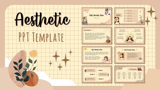 Aesthetic PPT 11  Animated Slide Easy Simple  FREE TEMPLATE [upl. by Retluoc]