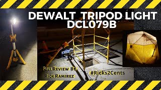 Dewalt Tripod LED Light DCL079B Full Review 2023 [upl. by Padegs163]