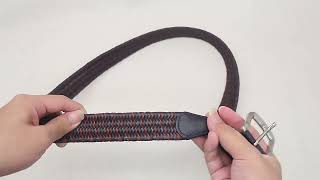 Factory direct braided leather belt handmade men woven leather belt [upl. by Durkee]