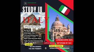 100 Free Study in Italy 🇮🇹 for International Students  Fully Funded Scholarships  BLS Appointment [upl. by Nainatrad]