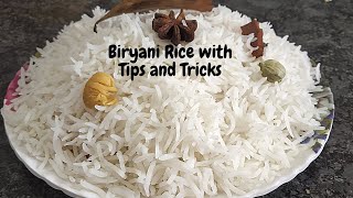 How to cook rice for Biryani with all tips and tricks  Rice for biryani [upl. by Sillsby686]