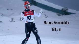 Markus Eisenbichler 1285 m 22022019 Kwalifikacje MŚ Innsbruck Seefeld 2019 [upl. by Baillie95]