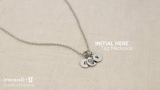 Hand Stamped Initial Necklace  ImpressArt [upl. by Adraynek]