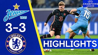 FC Zenit 33 Chelsea  Champions League Highlights [upl. by Cassady829]