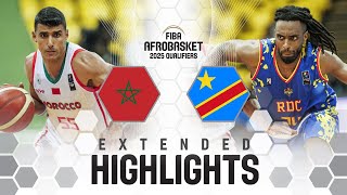 Morocco 🇲🇦 v Congo DR 🇨🇩  Extended Highlights  FIBA AfroBasket 2025 Qualifiers [upl. by Gustave]