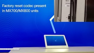 Factory reset codec present in MX700MX800 units [upl. by Bartosch]