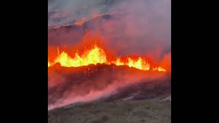 Lava Spews From Iceland Volcano After Minor Eruption [upl. by Donnelly]