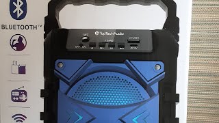 The Top Tech Jet4 UNBOX A portable speaker with 4quot woofer Jet 4 Speaker Bluetooth FM Radio [upl. by Akinimod]