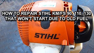 How To Repair A Stihl 4Mix FS90 FS100 FS110 KM90R KM110R KM111R KM131R HT101 HT103 [upl. by Nahshun]