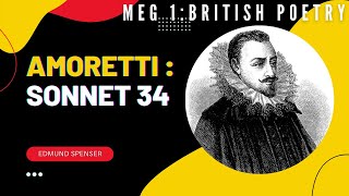 SONNET 34  AMORETTI  EDMUND SPENSER MEG 1 BRITISH POETRY  FREE NOTES AND ASSIGNMENTS ignou meg [upl. by Giesecke]