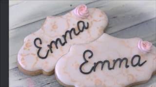 Writing on a Cookie Using a Projector by Emmas Sweets [upl. by Handler262]