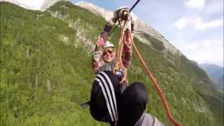 Zipline Slovenia  Bovec [upl. by Lehacim]