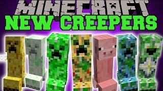 Minecraft CREEPERS FLYING PIG FIRE amp MORE CREEPER SPECIES Mod Showcase [upl. by Werra]