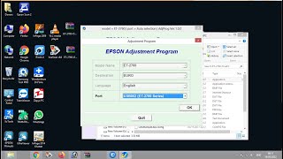 How to reset Epson ET2760 Adjustment Program resetter epson ET2760 Waste ink pad counter 100 E11 [upl. by Sandor]