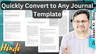 Quickly Convert your Article to Any Journal Template  SCISPACE Typeset  2024  Hindi [upl. by Estrin765]