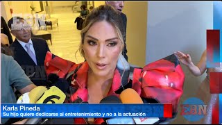 KARLA PINEDA dice que el hijo que tiene con ADRIÁN URIBE no se quiere dedicar a la actuación [upl. by Ttezzil]