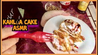 Relaxing ASMR Kahlúa Cake Recipe Reveal very quiet whispering nice eating sounds [upl. by Lladnew775]