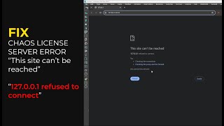 Easy Fix for Chaos License Server Error  Quick Tutorial by CG Viz Studio [upl. by Joy]