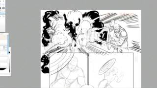 Captain America 13 Nic Klein Penciling Video  Marvel AR [upl. by Sarajane]