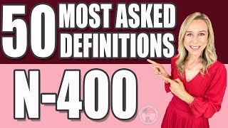 50 MOST ASKED N400 VOCABULARY  2024 N400 Naturalization Interview [upl. by Abbye390]