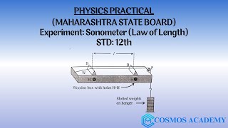 Sonometer Law of Length Class 12 Physics Practical Maharashtra State Board [upl. by Hanafee]