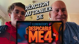 RÉACTION TRAILER DÉTESTABLE MOI 4 avec mon PÈRE [upl. by Erasmo]