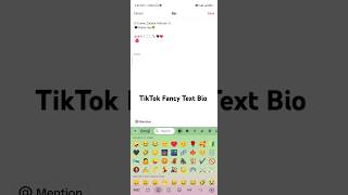 TikTok Fancy Text Bio shortsfeed shortvideo shorts [upl. by Reyna970]