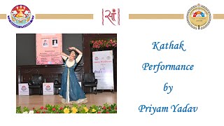 Ithlati I Kathak Performance I Priyam Yadav sanskritikiluofficial convocationweek birjumaharaj [upl. by Thorpe731]