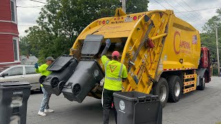 Capitol Waste Garbage Truck Packing Haverhill’s Heavy Trash [upl. by Jacobsohn]