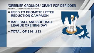 Organization awards DeRidder grant for litter waste reduction event [upl. by Ameline]