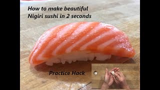 How to make beautiful nigiri sushi in 2 seconds [upl. by Driskill]