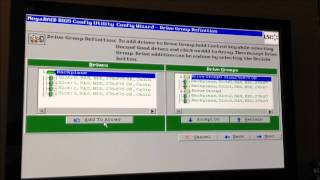 IBM MegaRAID BIOS Config Utility RAID 10 Configuration System x Express x3300 M4 [upl. by Vidal]