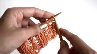 How to knit the herringbone lace stitch  We Are Knitters [upl. by Hilliary]