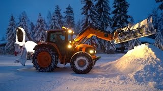 Snowek N320 articulated plough and John Deere 6430 [upl. by Arret852]