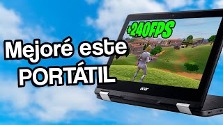 ASÍ MEJORÉ este PORTÁTIL de GAMA BAJA para FORTNITE 2024  ¿Se puede jugar [upl. by Jat]