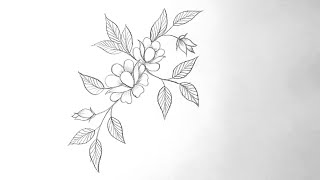 Flower Drawing  Easy Drawing  Flower Design Drawing [upl. by Ayek308]