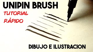 TUTORIAL RAPIDO COMO USAR EL MARCADOR UNIPIN BRUSH [upl. by Eenahc]