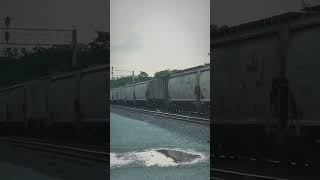 Amtraks California Zephyr Upstages a CSX Grain Train on the BNSF Chicago Sub [upl. by Liemaj]