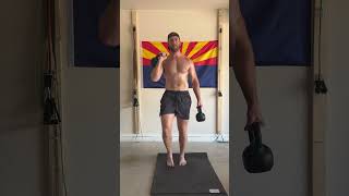 Kettlebell Farmer Marching  Split Front Rack and Down [upl. by Airym]