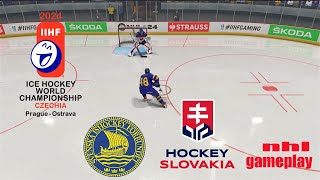 Slovakia vs Sweden Ice Hockey World Championship Faceoff  5212024 NHL Gameplay [upl. by Ecnerewal]