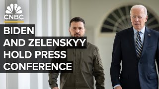 President Biden and Ukrainian President Zelenskyy hold a joint press conference — 121223 [upl. by Nilo]