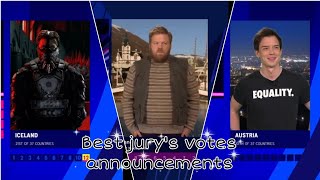 Best jurys votes announcements at Eurovision✨ [upl. by Edris]