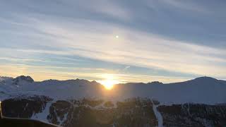 Amazing Livigno Sunrise from the Ski Gondola  9th Jan 2020 [upl. by Carrel]