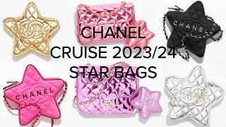 CHANEL CRUISE COLLECTION 202324 ❤️ CHANEL STAR HANDBAGS [upl. by Anauqed]