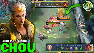 CHOU 100 DAMAG EXP GAMEPLAY  Build Top 1 Global Chou [upl. by Kenzie]